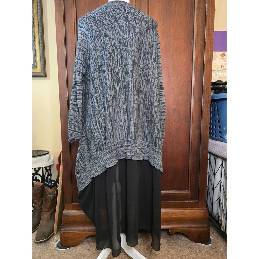 P. Luca Milano Lagenlook Layered Asymmetrical Sharkbite Tunic Sweater L/XL - Picture 4 of 10